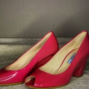 ASOS Vibrant Pink Peep-Toe Heels